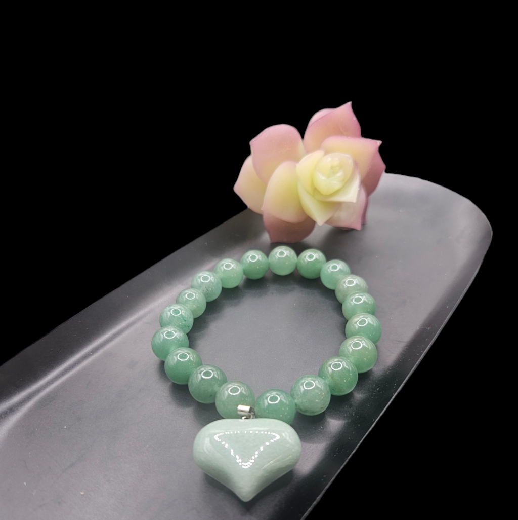 Green Aventurine Heart Bracelet 28$